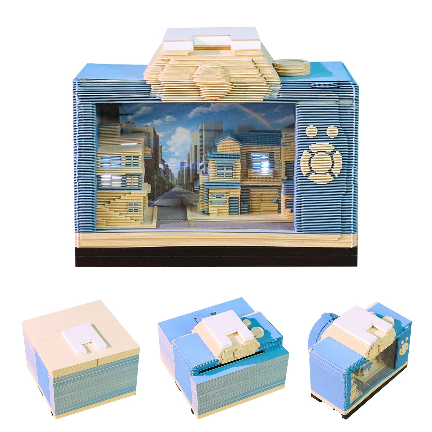 3D Camera Model Hand Tear off 3D Memo Pad with Light