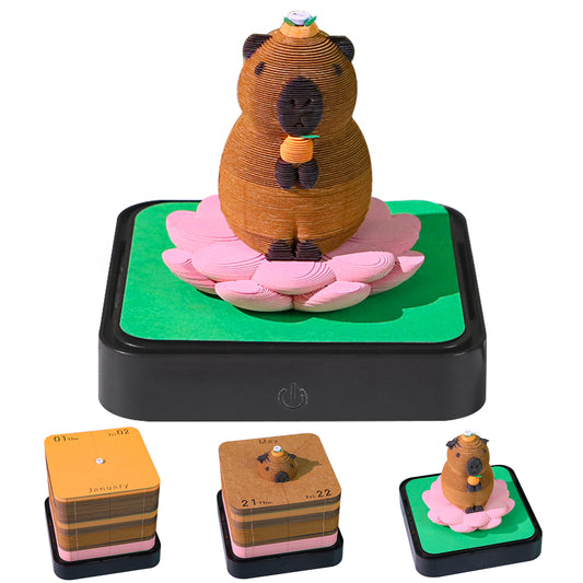 Capybara Animal 3D Model Hand Torn Memo Pad With Daily Calendar 2026