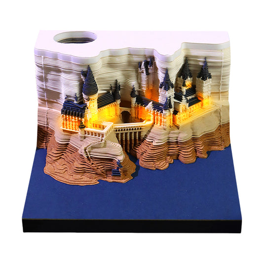Harry Potter Hogwarts Magic Castle 3D Model Hand Torn Memo Pad With Weekly Calendar 2026