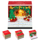 Christmas Tree and Santa House 3D Model Hand Torn Memo Pad With Weekly Calendar 2026