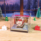 Santa Christmas Train Miniature Hand Tear off 3D Calendar Memo Pad With Light