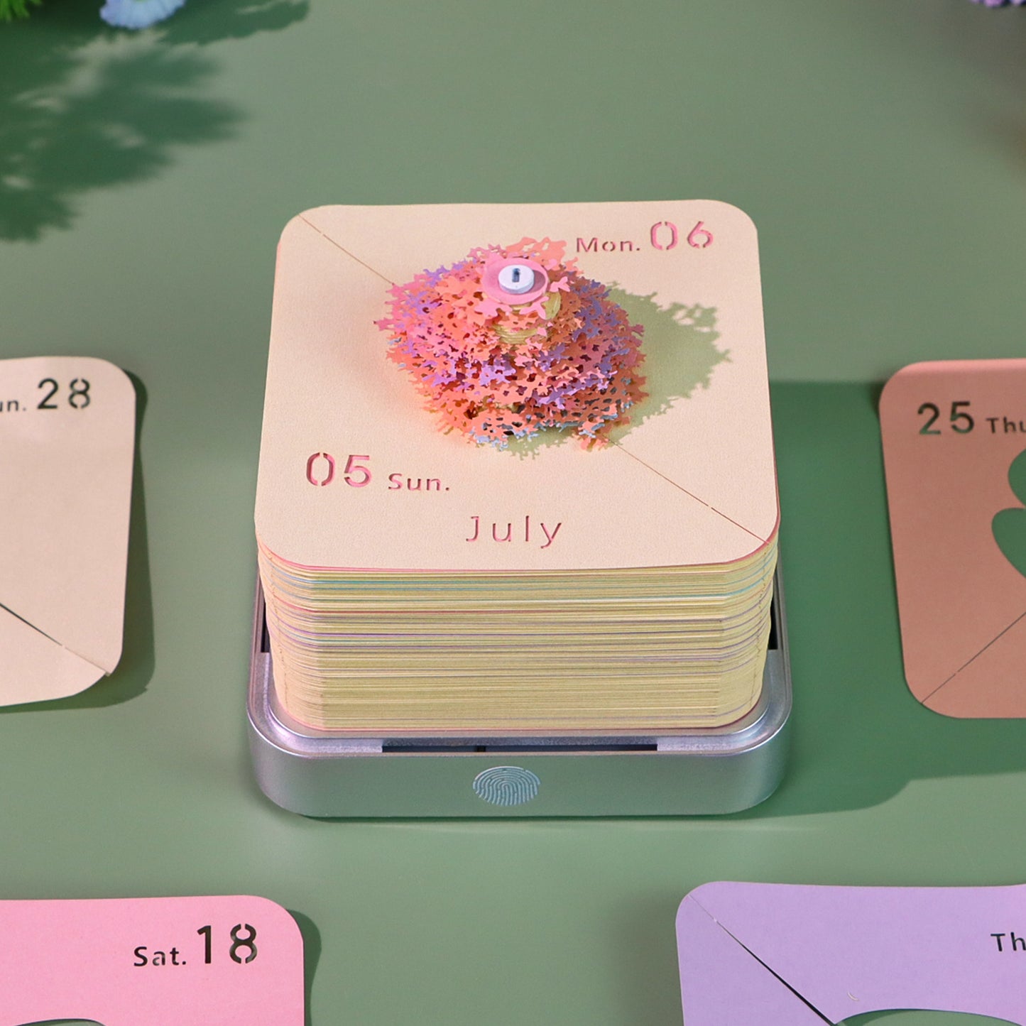 Colorful Tree House 3D Paper Sculpture Calendar Memo Pad With Light