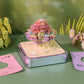 Colorful Tree House 3D Paper Sculpture Calendar Memo Pad With Light