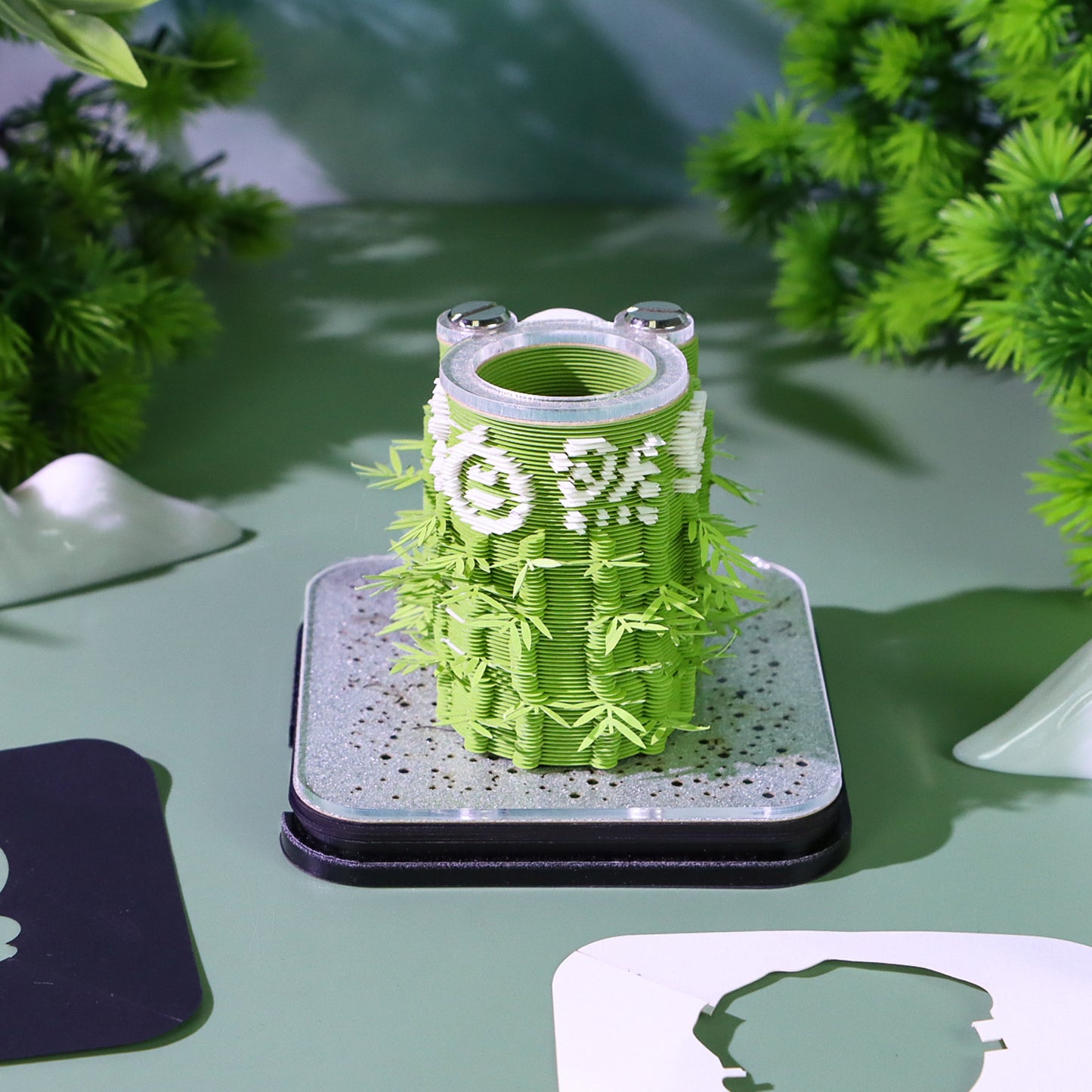 Panda Model 3D Memo Pad With Pen Holder Hole