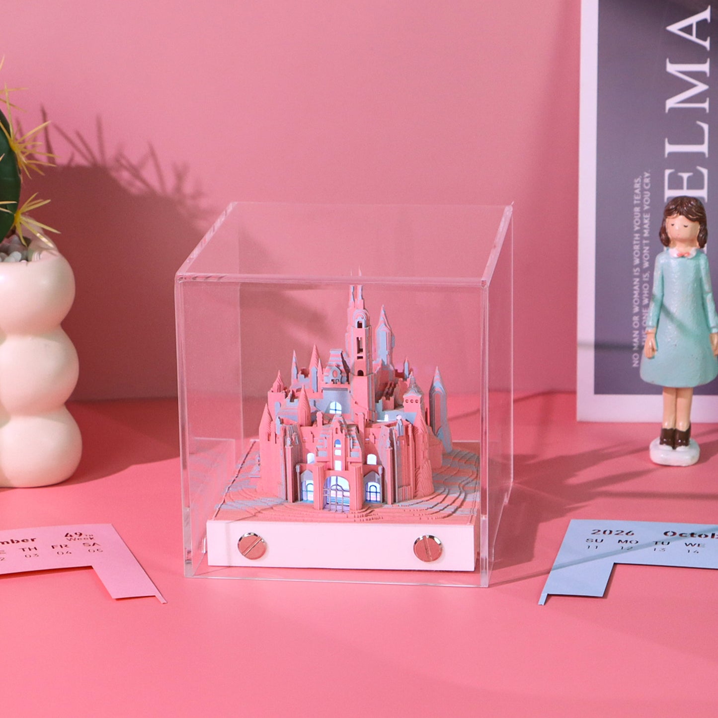 Magic Fairy Castle 3D Calendar Memo Pad With Light