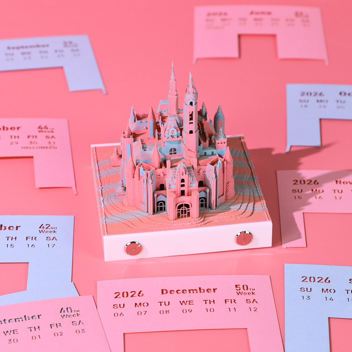 Magic Fairy Castle 3D Calendar Memo Pad With Light