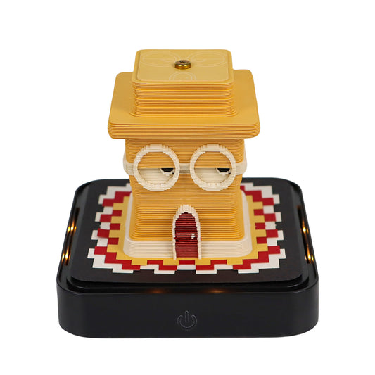 Astonished Face Emoji 3D Model Hand Torn Memo Pad With Daily Calendar 2026