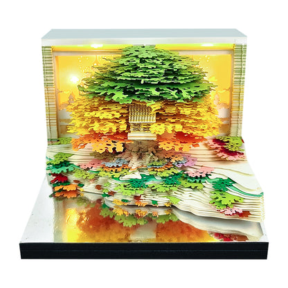 Flowers and Tree 3d memo pad