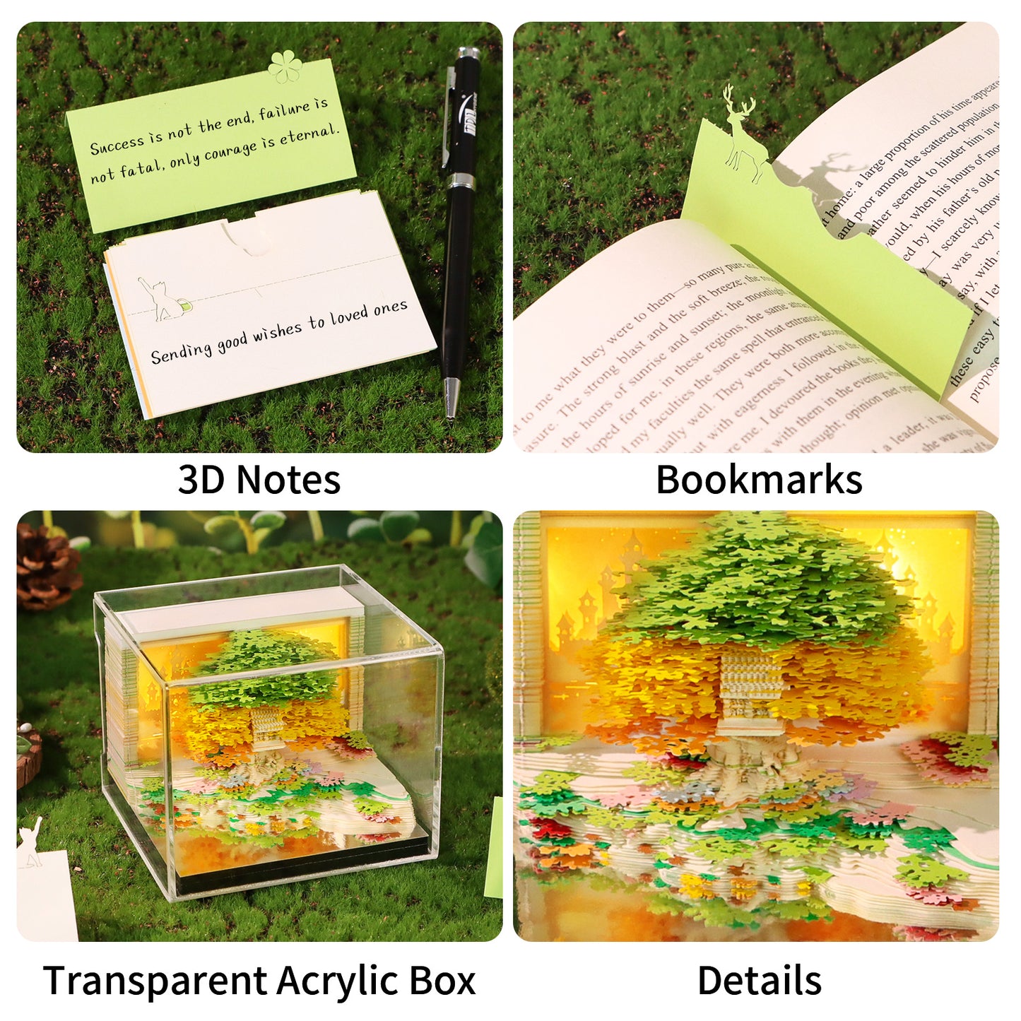 Flowers and Tree 3d memo pad