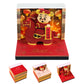 God of Wealth Figure Model Hand Tear off 3D Calendar Memo Pad with Light