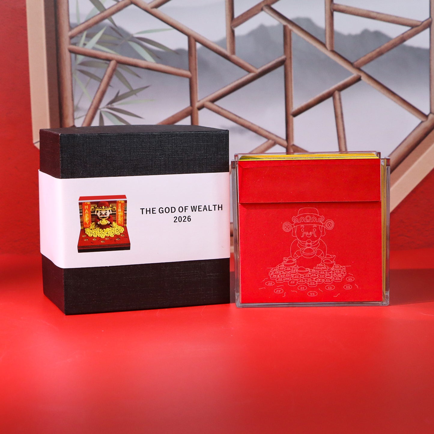 New Year Gift Lucky God of Wealth 3D Calendar Memo Pad With Light