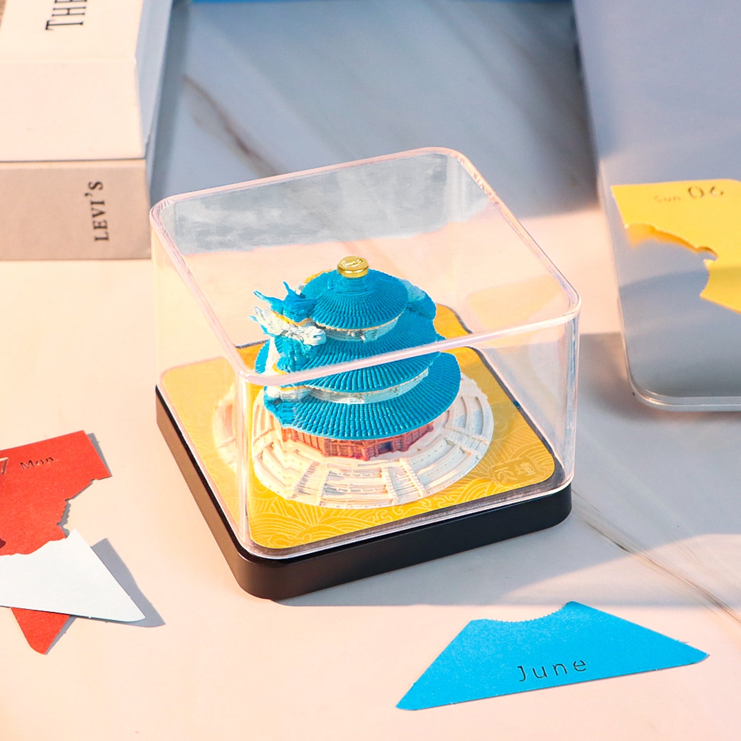 Temple of Heaven 3D Model Hand Torn Memo Pad with Calendar 2026（Small Panoramic）