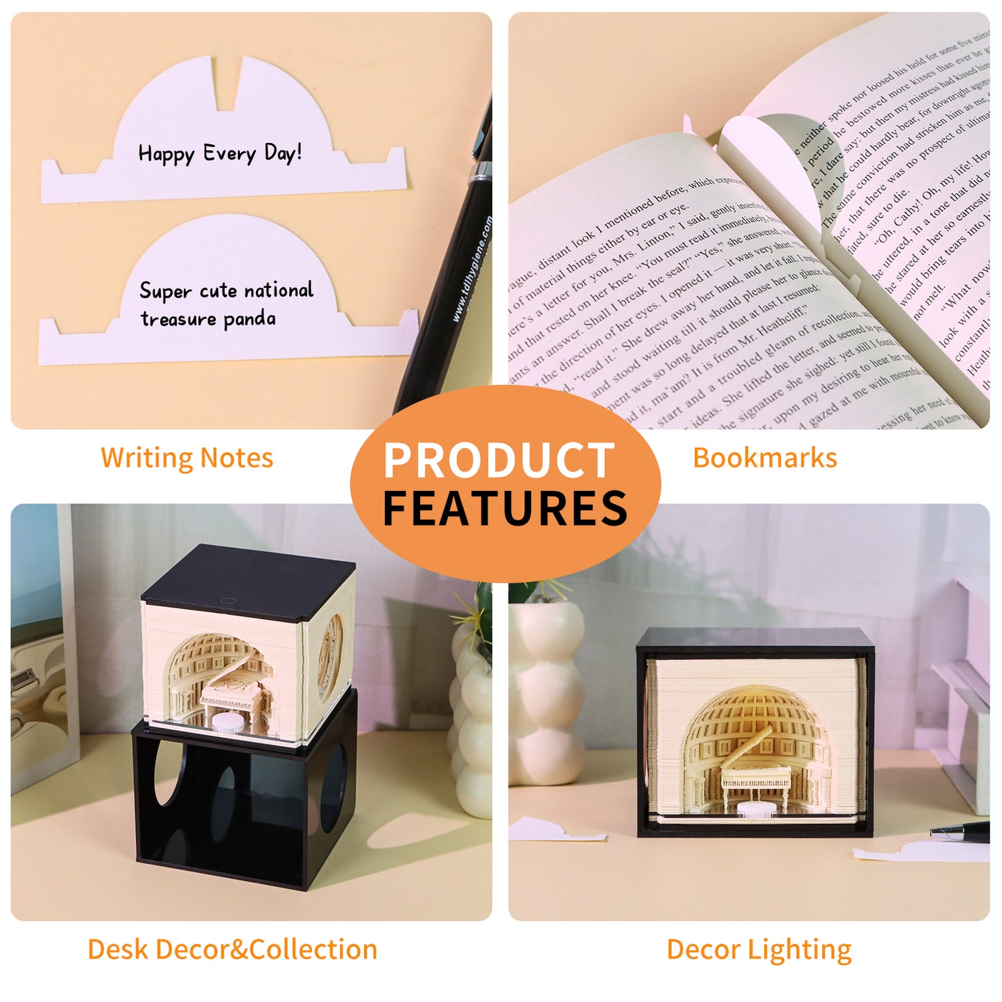 Heavenly Sound Bluetooth Music Player Aromatherapy Holder 3D Memo Pad With Light