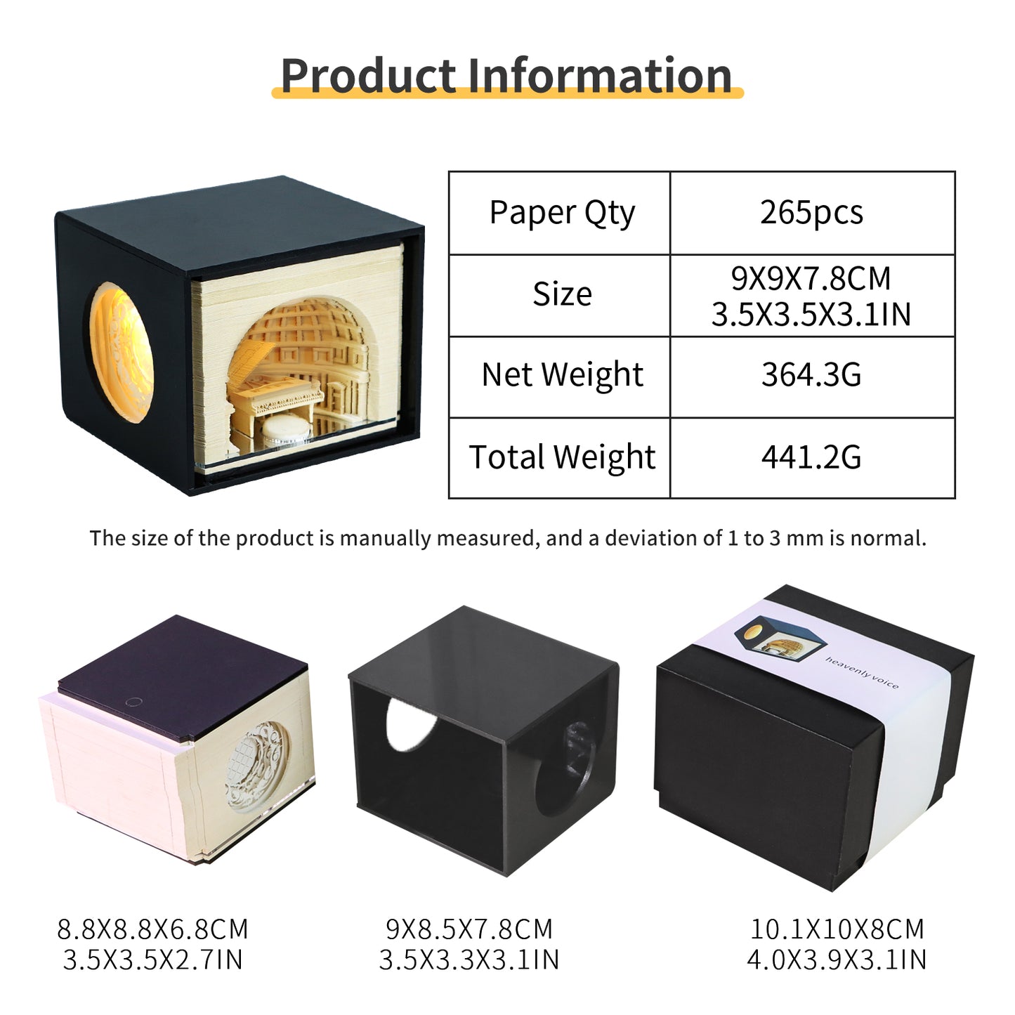 Heavenly Sound Bluetooth Music Player Aromatherapy Holder 3D Memo Pad With Light