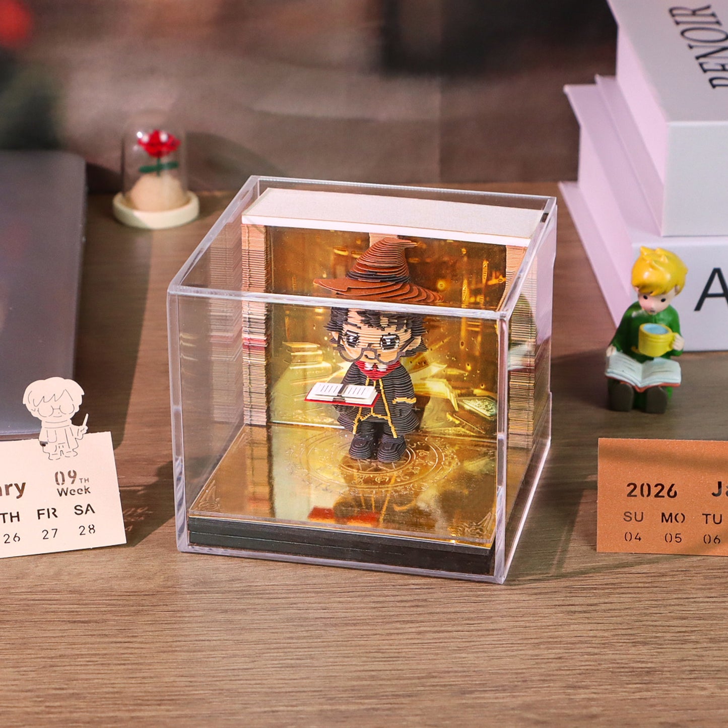 Wizard Harry Potter Mage 3D Calendar Memo Pad With Light