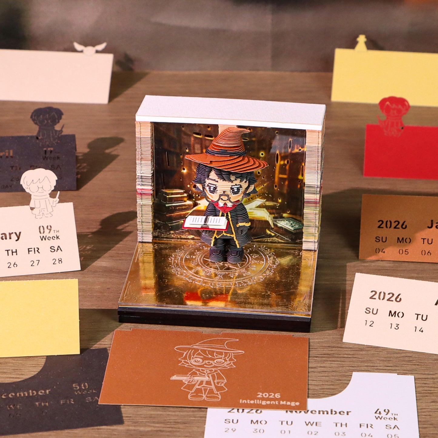 Wizard Harry Potter Mage 3D Calendar Memo Pad With Light