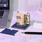 Leaning Tower of Pisa/Angel Wishing Fountain/Retro House 3D Miniature Model Hand Tear Off Memo Pad