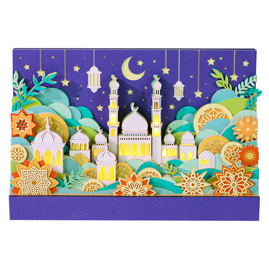 Mosque Eid Al-Fitr Ramadan Handicraft Tear Off 3D Memo Pad