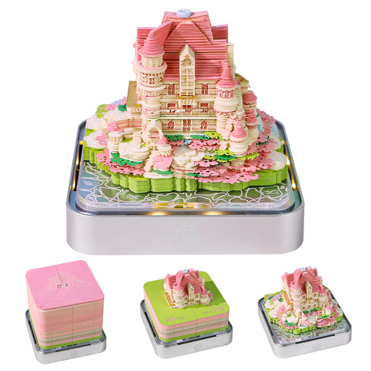 Love Castle 3D Model Hand Torn Memo Pad With Daily Calendar 2026