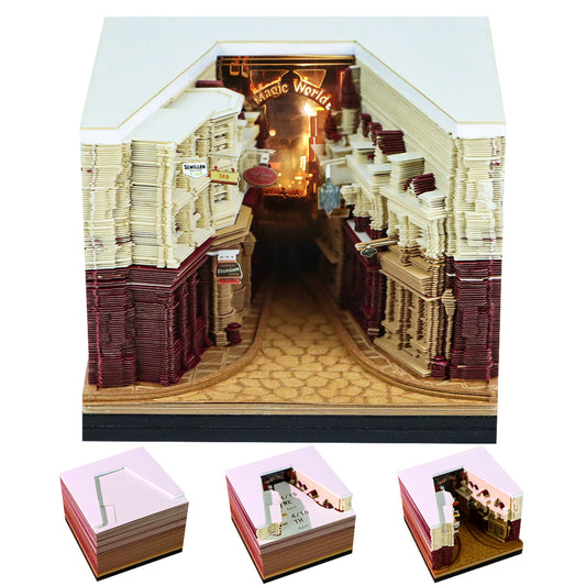 Magic Street Corner 3D Calendar Memo Pad With Light