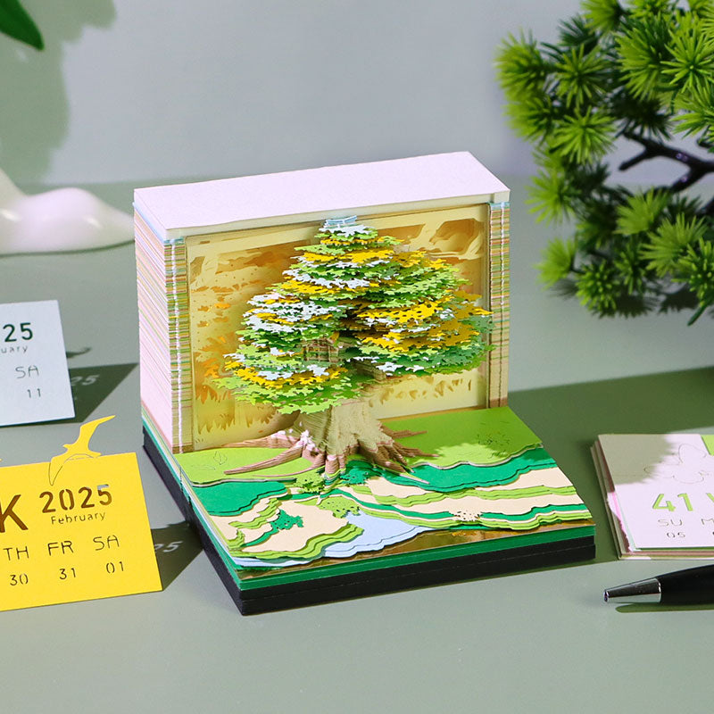 2025 Christmas Tree 3d memo pads