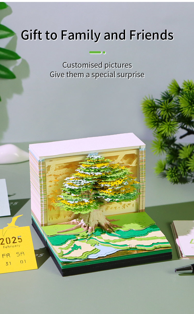 2025 Christmas Tree 3d memo pads