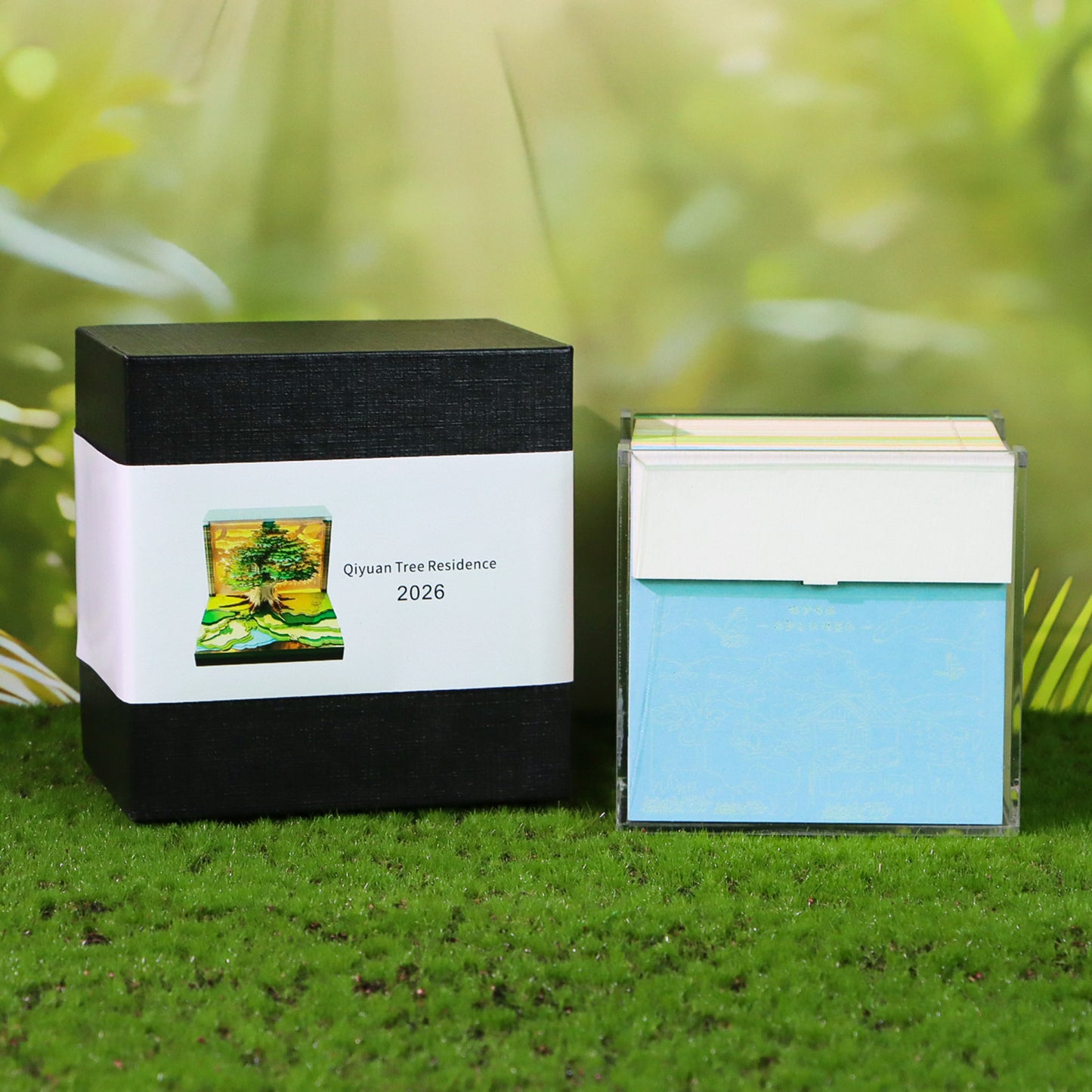 Lighted Treehouse 3D Model Hand Torn Memo Pad With Weekly Calendar 2026