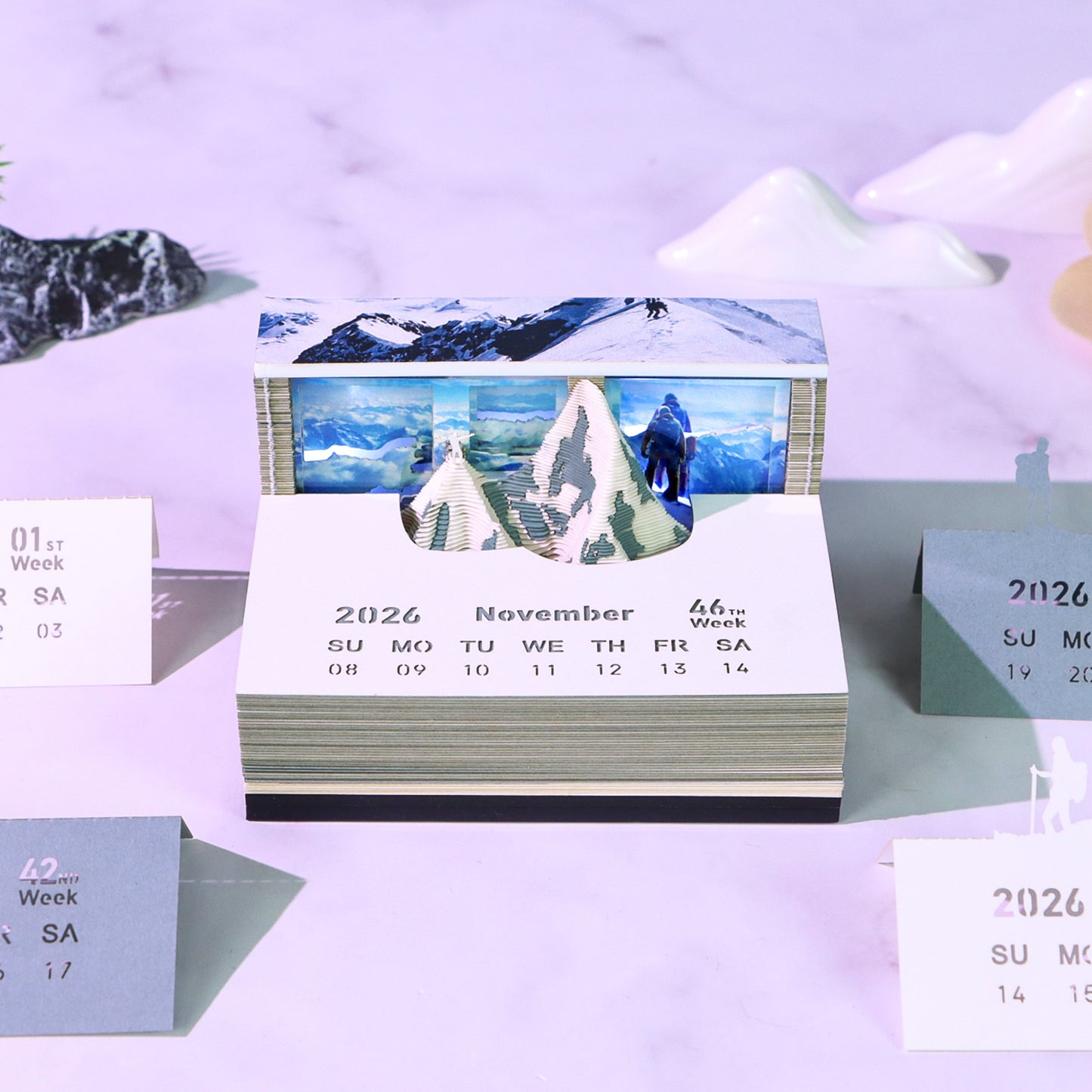 Mount Everest 3D Calendar Memo Pad With Light