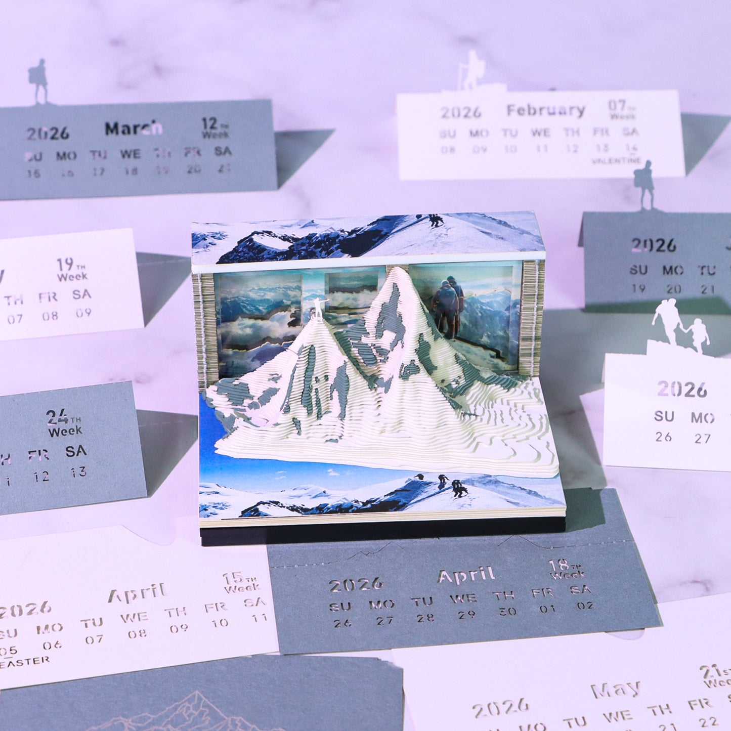 Mount Everest 3D Calendar Memo Pad With Light