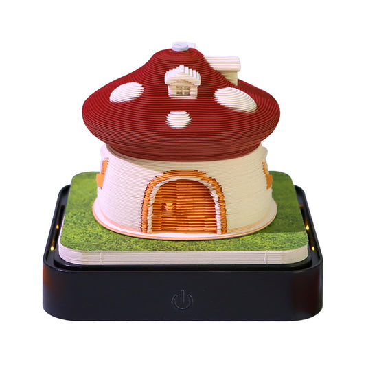 Mushroom 3D Model Hand Torn Memo Pad With Daily Calendar 2026