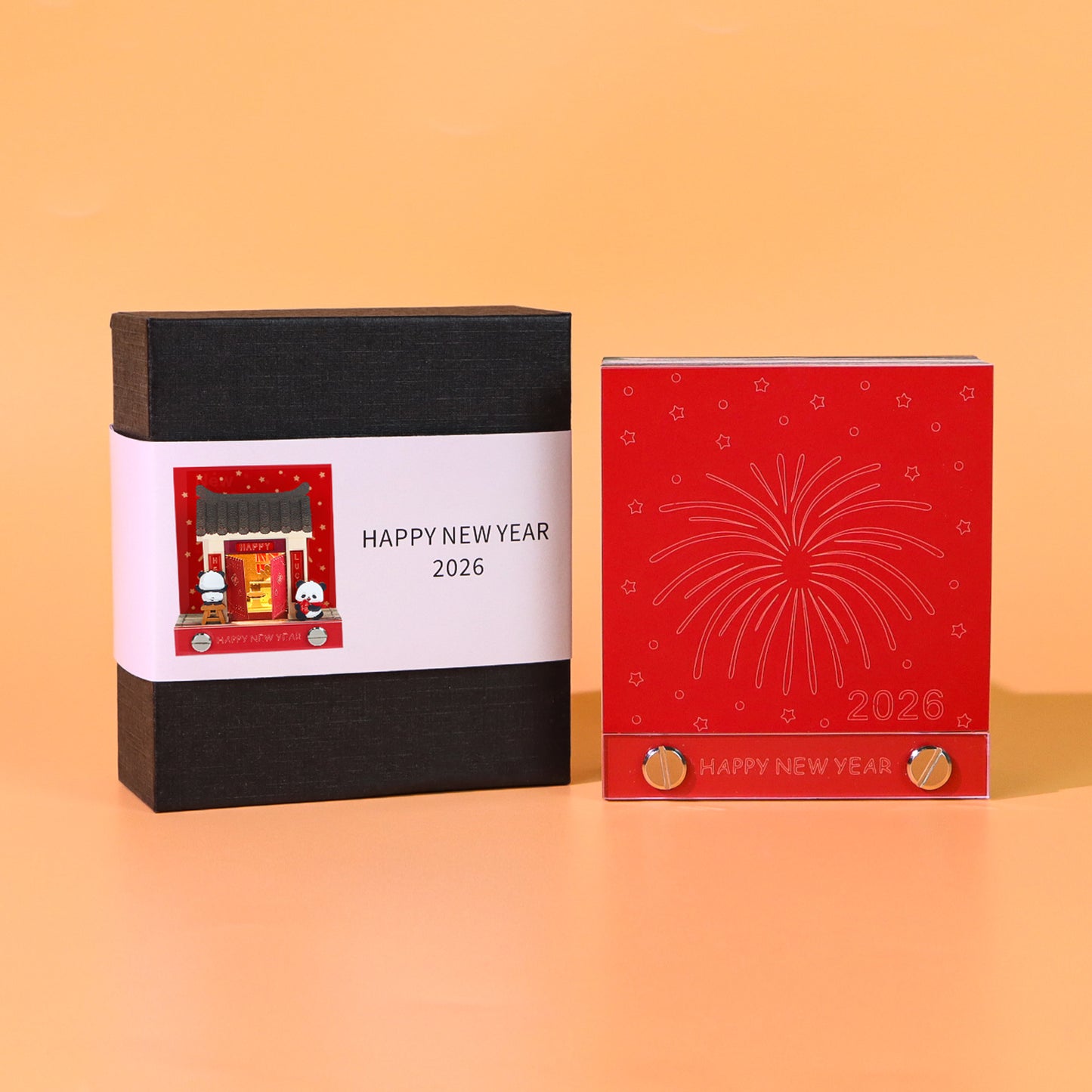 Happy New Year Tear Off 3D Memo Pad With Light and Calendar