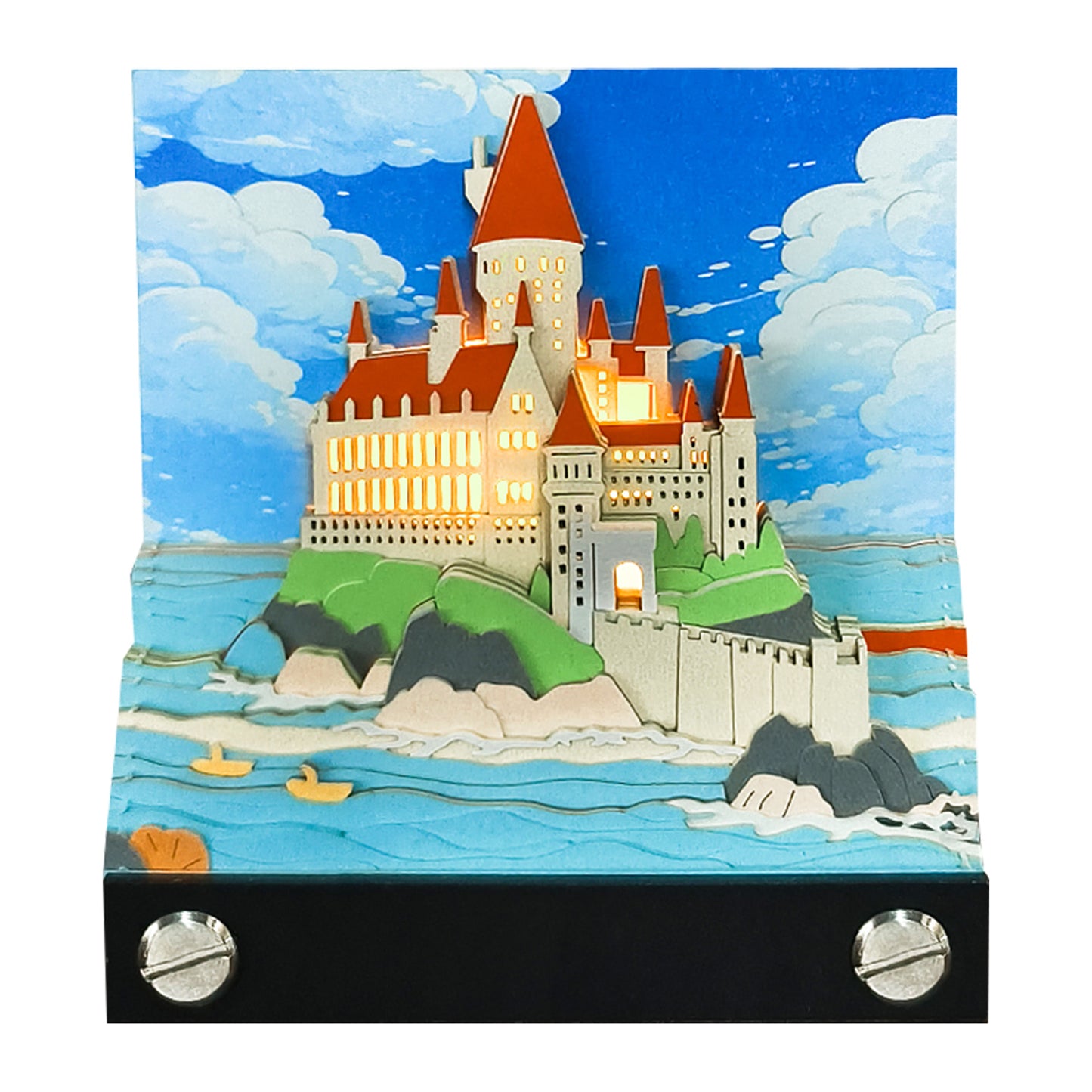 Ocean Castle Tear Off 3D Memo Pad With Light and Calendar