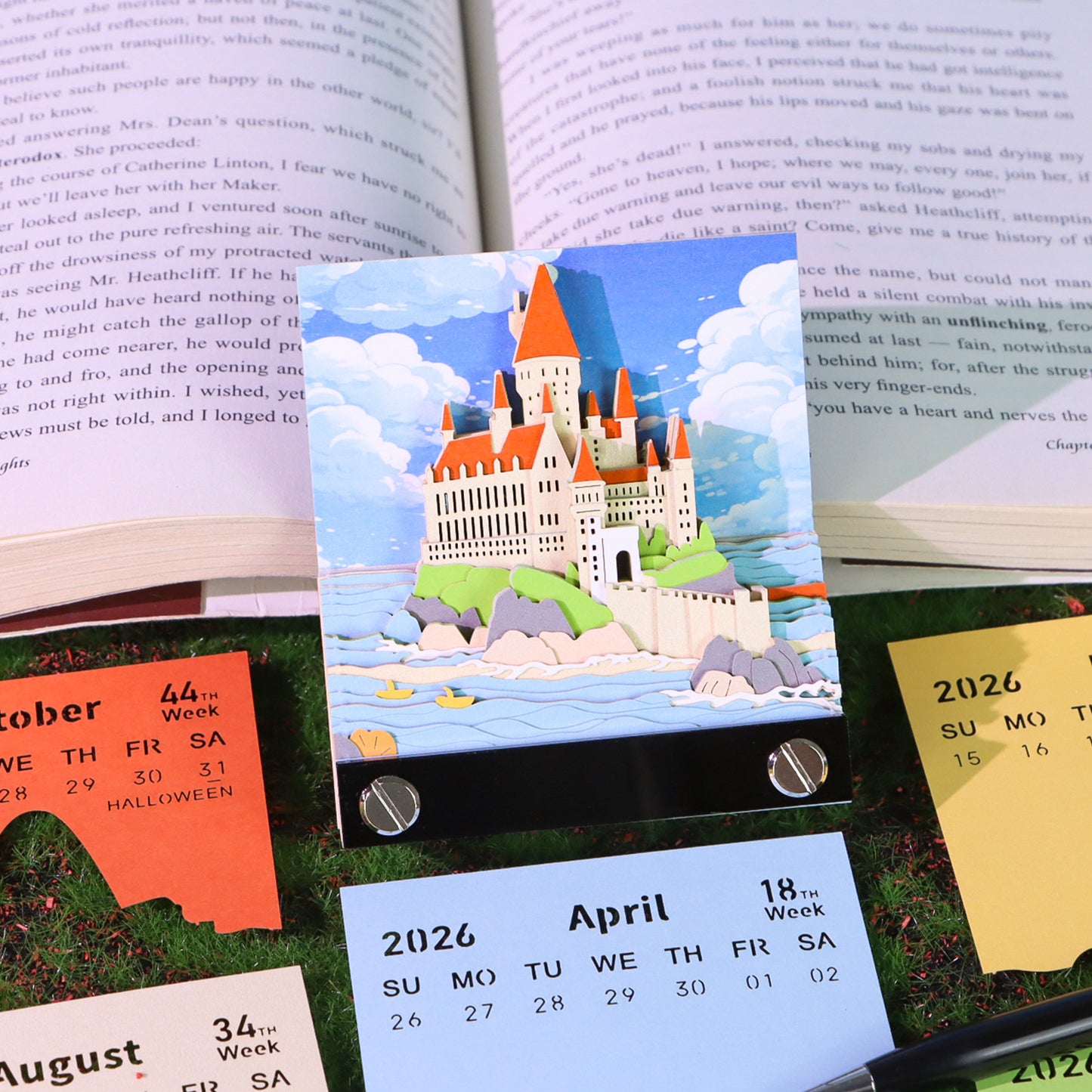 Ocean Castle Tear Off 3D Memo Pad With Light and Calendar
