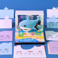 Cute Ocean Shark 3D Model Memo Pad With Calendar and LED