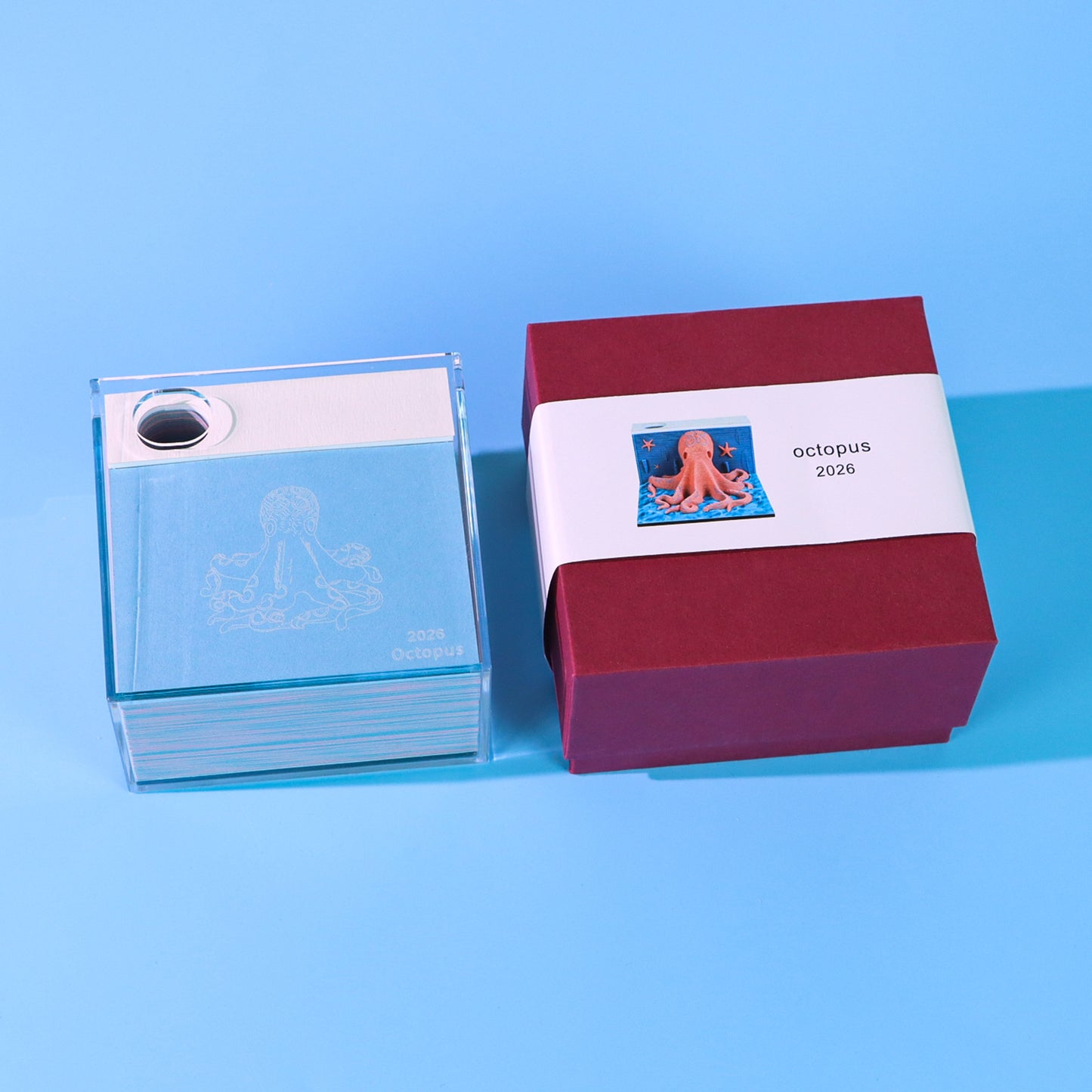 Octopus Figure Model Hand Tear off 3D Calendar Memo Pad