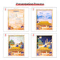 Traditional Building Style Paper Craving Lamp With Calendar Sheets（Acrylic Shadow Box Frame）