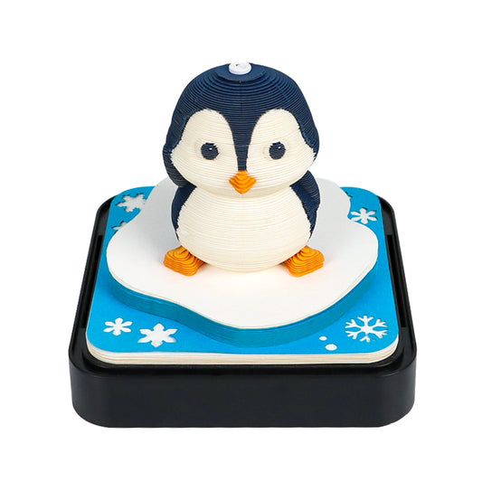 Cute Penguin 3D Model Hand Torn Memo Pad With Daily Calendar 2026