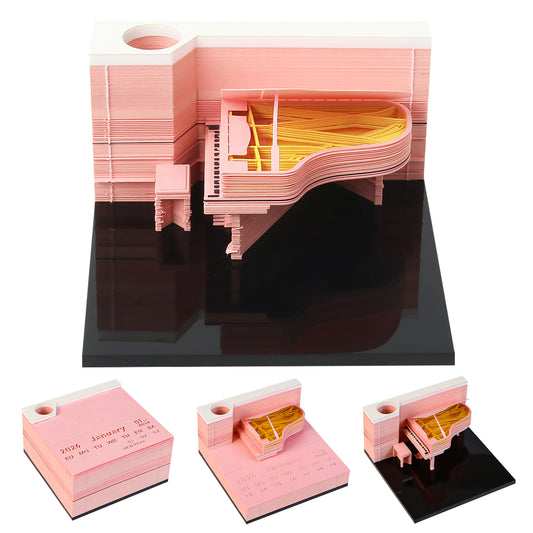 Piano model 3D Memo Pad（3D Calendar 2026）