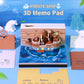Pirate Ship 3D Model Memo Pad With Calendar