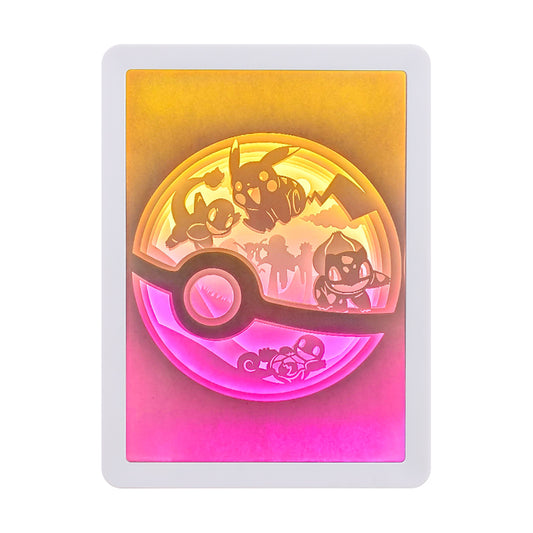 Pokemon Anime Light Box Paper Craving Lamp（White Shadow Box Frame）