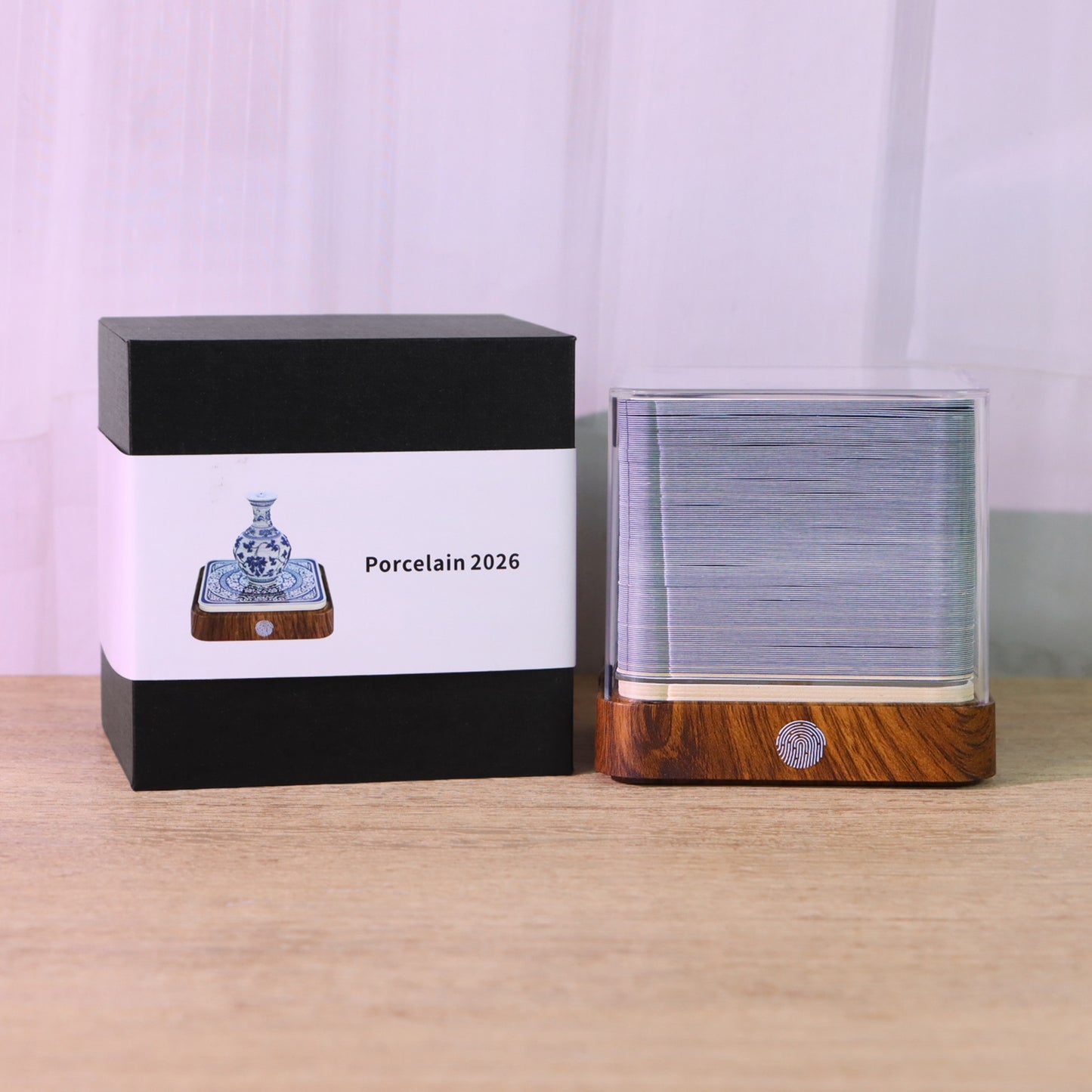Blue and White Porcelain Vase 3D Model Hand Torn Memo Pad With Daily Calendar 2026