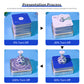 Blue and White Porcelain 3D Paper Sculpture Calendar Memo Pad With Light