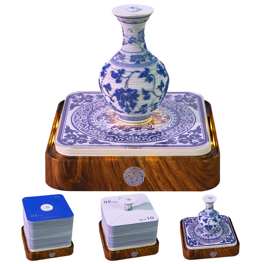 Blue and White Porcelain Vase 3D Model Hand Torn Memo Pad With Daily Calendar 2026
