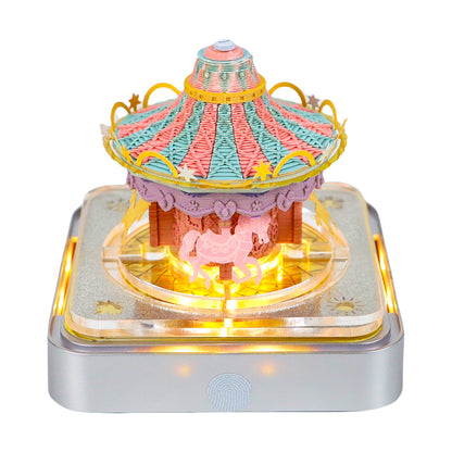 Lighted Carousel 3D Model Hand Torn Memo Pad With Daily Calendar 2026