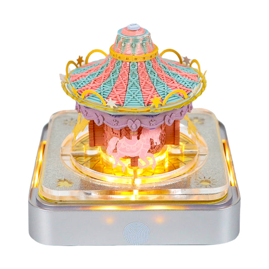 Lighted Carousel 3D Model Hand Torn Memo Pad With Daily Calendar 2026