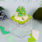 Green Treehouse Model Hand Torn 3D Memo Pad Panoramic 3D Calendar（Silver Base）