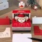 Santa Claus Christmas Gift Hand Tear off 3D Calendar Memo Pad With Light