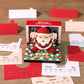 Santa Claus Christmas Gift Hand Tear off 3D Calendar Memo Pad With Light