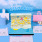 Santorini Aegean Sea 3D Model Hand Torn Memo Pad With Weekly Calendar 2026