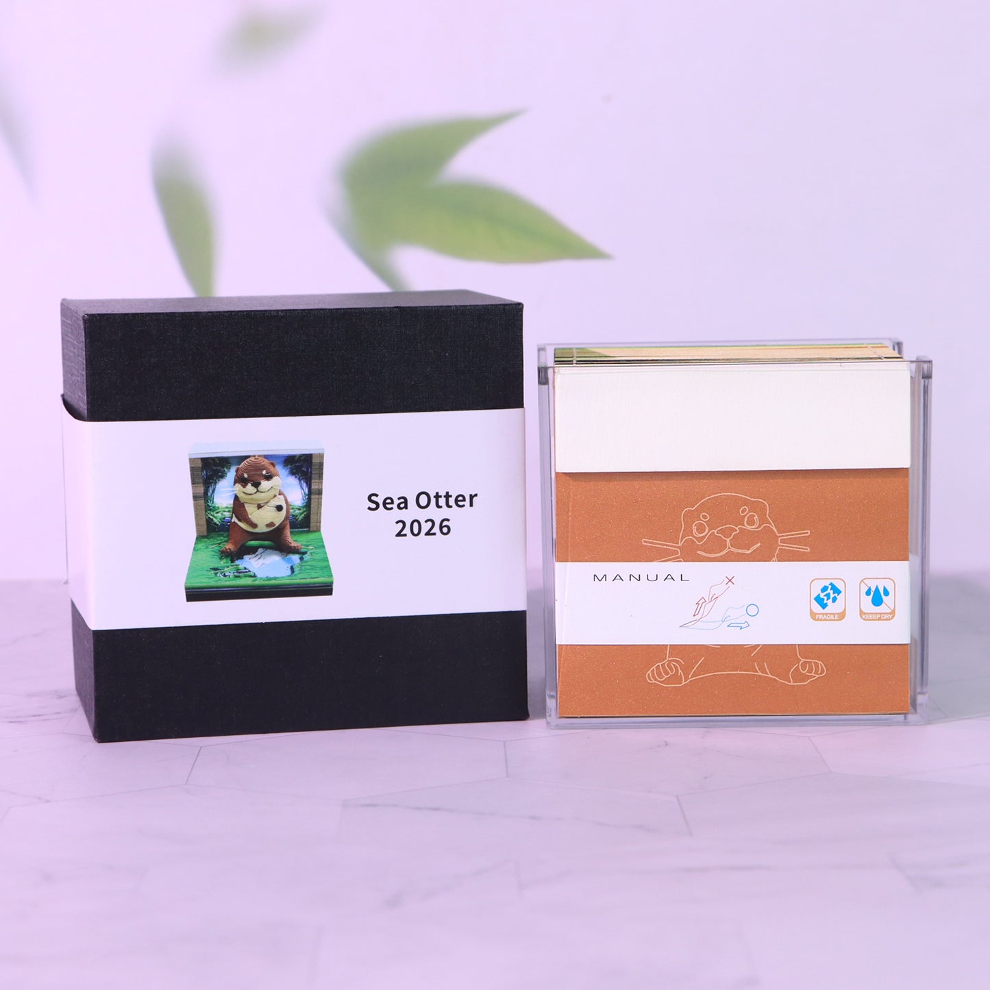 Otter Animal 3D Model Memo Pad With Calendar
